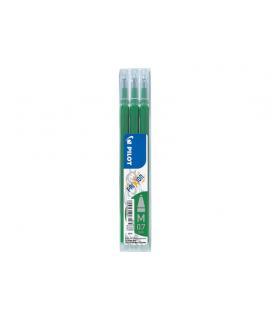 Pilot Pack de 3 Recambios para Frixion Ball / Frixion Clicker - Tinta Gel Borrable - Punta de Bola 0.7mm - Trazo 0.4mm - Color V