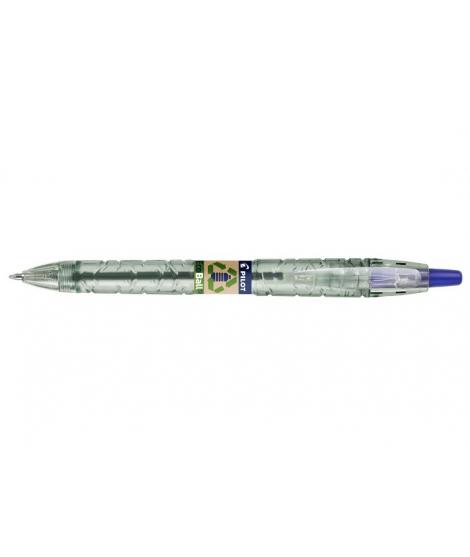 Pilot Boligrafo de Bola Retractil B2P Ecoball BeGreen - Punta Redonda 1mm - Trazo 0.27mm - 86,64% de Plastico Reciclado - Recarg