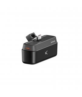 Ksix Powerbank Mini con Stand 4800mAH 10W + Cable USB-A A USB-C - Color Negro