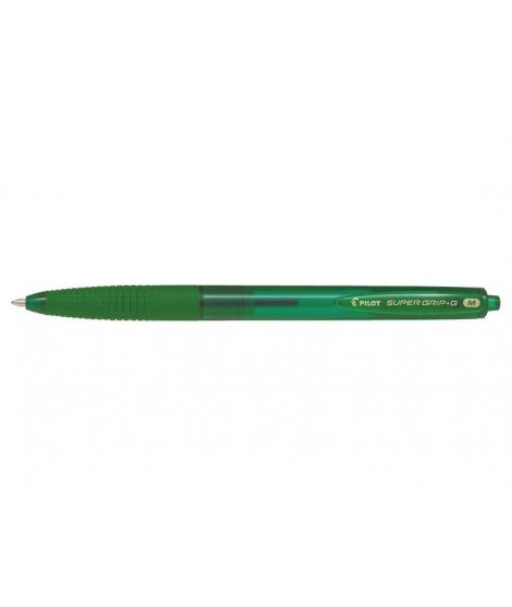 Pilot Boligrafo de Bola Retractil SuperGrip G - Punta Redonda 1.0mm - Trazo 0.4mm - Tinta de Aceite - Grip Ergonomico - Color Ve