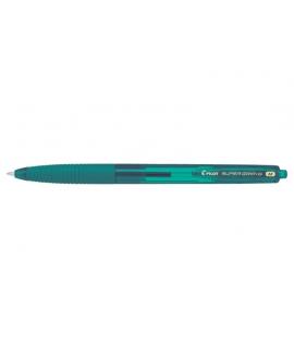 Pilot Boligrafo de Bola Retractil SuperGrip G - Punta Redonda 1.0mm - Trazo 0.4mm - Tinta de Aceite - Grip Ergonomico - Color Ve