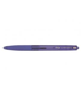 Pilot Boligrafo de Bola Retractil SuperGrip G - Punta Redonda 1.0mm - Trazo 0.4mm - Tinta de Aceite - Grip Ergonomico - Color Vi
