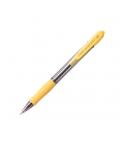 Pilot Boligrafo de Bola Retractil SuperGrip - Punta Redonda 1.0mm - Trazo 0.27mm - Tinta de Aceite - Grip Ergonomico - Color Ama