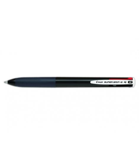 Pilot Boligrafo de Bola Retractil Super Grip G4 - 4 Colores - Punta 1.0mm - Trazo 0.27mm - Cuerpo Negro