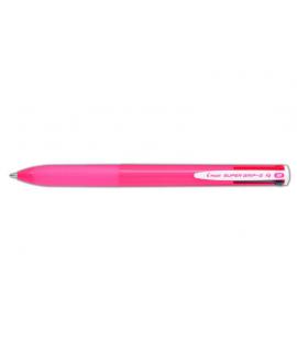 Pilot Boligrafo de Bola Retractil Super Grip G4 - 4 Colores - Punta 1.0mm - Trazo 0.27mm - Cuerpo Rosa