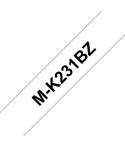 Brother MK231BZ Cinta No Laminada Generica de Etiquetas - Texto negro sobre fondo blanco - Ancho 12mm x 4 metros