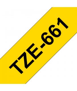 Brother TZe661 Cinta Laminada Generica de Etiquetas - Texto negro sobre fondo amarillo - Ancho 36mm x 8 metros