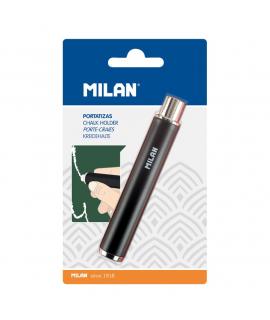 Milan Portatizas Mecanico para Tizas Redondas - 10 cm x 1,6 cm - Color Negro