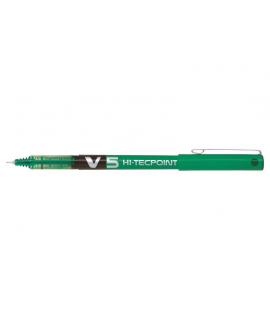 Pilot Boligrafo de Tinta Liquida V5 HI-Tecpoint Rollerball - Punta Fina de Aguja 0.5mm - Trazo 0.3mm - Color Verde