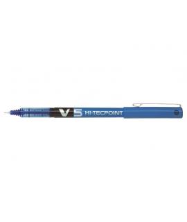 Pilot Boligrafo de tinta liquida V5 HI-Tecpoint Rollerball - Punta fina de aguja 0.5mm - Trazo 0.3mm - Color Azul