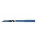 Pilot Boligrafo de tinta liquida V5 HI-Tecpoint Rollerball - Punta fina de aguja 0.5mm - Trazo 0.3mm - Color Azul