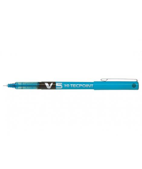 Pilot Boligrafo de tinta liquida V5 HI-Tecpoint Rollerball - Punta fina de aguja 0.5mm - Trazo 0.3mm - Color Azul Claro
