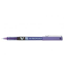 Pilot Boligrafo de Tinta Liquida V5 HI-Tecpoint Rollerball - Punta Fina de Aguja 0.5mm - Trazo 0.3mm - Color Violeta