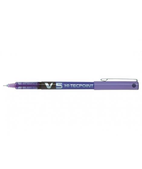 Pilot Boligrafo de Tinta Liquida V5 HI-Tecpoint Rollerball - Punta Fina de Aguja 0.5mm - Trazo 0.3mm - Color Violeta