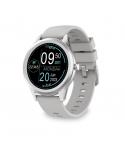 Ksix Globe Reloj Smartwatch Pantalla 1.28" - Bluetooth 5.0 BLE - Autonomia hasta 7 dias - Resistencia al Agua IP67 - Color Plata