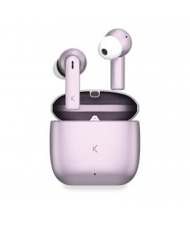 Ksix Meteor Auriculares Inalambricos - Estuche Metalico - ENC - Color Rosa