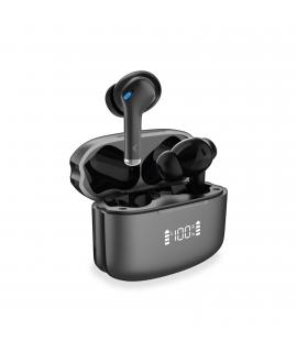 Ksix Noise Cancel 3 Auriculares Inalambricos - Estuche Pantalla - ANC - ENC - Color Negro