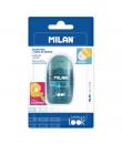 Milan Blister Afilaborras CAPSULE LOOK - Sacapuntas y Goma de Borrar - Cuchilla de Acero al Carbono - Para todo tipo de Lapices 