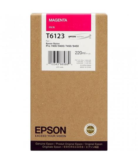 Epson T6123 Magenta Cartucho de Tinta Original - C13T612300