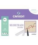 Canson Minipack de 12 Hojas A4 - Milimetrado Basik - 21x29.7cm - 100g - Color Sepia