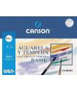 Canson Acuarela Basik Minipack de 6 Hojas A4+ - 24x32cm - 370g - Color Blanco