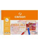 Canson Basik Cuaderno de Dibujo A4+ con Recuadro - 20 Hojas Microperforadas 130g/m² - Color Blanco
