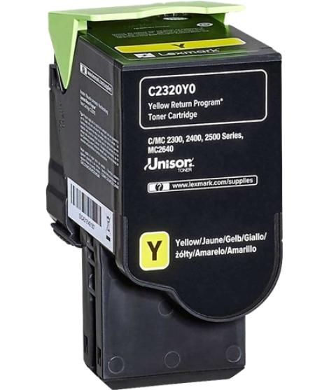 Lexmark C2325/C2425/C2535/MC2325/MC2425/MC2535/MC2640 Amarillo Cartucho de Toner Original - C2320Y0