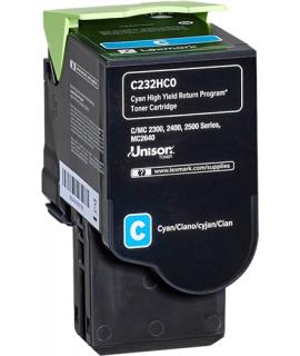 Lexmark C2325/C2425/C2535/MC2325/MC2425/MC2535/MC2640 Cyan Cartucho de Toner Original - C232HC0