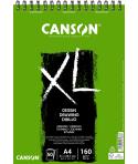 Canson XL Dessin Ligero Bloc de Dibujo con 50 Hojas A4 - Espiral Microperforado - 21x29.7cm - 160g - Color Blanco