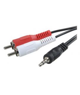 3GO Cable de Audio Jack a 2 RCA macho/macho 2m