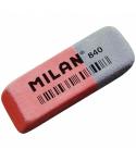 Milan 840 Goma de Borrar Biselada - Doble Uso - Flexible - Miga de Pan - Caucho - Color Rosa/Azul