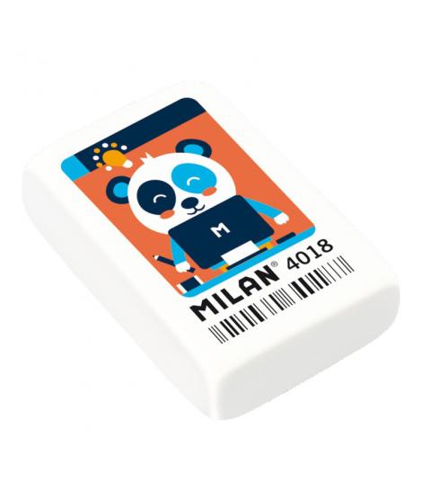 Milan 4018 Goma de Borrar Rectangular - Miga de Pan - Caucho Sintetico - Color Blanco - Dibujos Surtidos