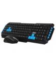 3Go Drile Pack Inalambrico USB Teclado Multimedia + Raton 1000dpi 3 Botones - Uso Ambidiestro - Color Negro