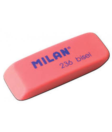 Milan Nata 236 Goma de Borrar Biselada - Plastico - Colores Fluorescentes Surtidos