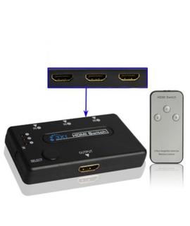 Cromad Switch de 3 Puertos HDMI con Mando a Distancia