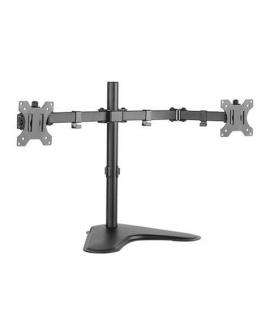 Cromad Soporte de Mesa con Brazos Articulados para 2 Monitores de 13"-32" - Giratorio e Inclinable - Gestion de Cables - VESA