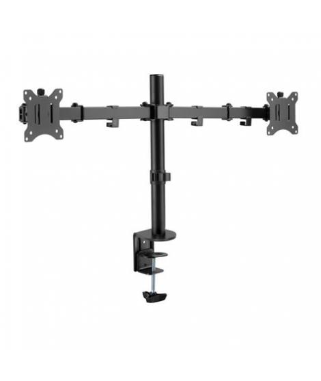 Cromad Soporte de Mesa con Brazos Articulados para 2 Monitores de 13"-32" - Giratorio, Inclinable y Extensible - Gestion de Cabl