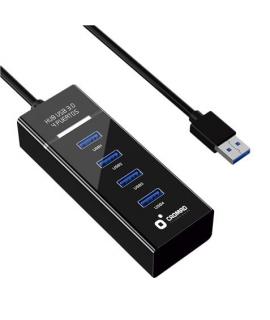 Cromad Cable USB 3.0 - Longitud 30cm - Velocidad de Transferencia 5 Gbps - 4 Puertos - No Requiere Instalacion - Compatible con 