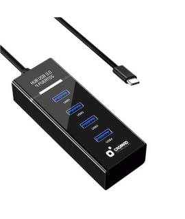 Cromad Cable USB Tipo C - Longitud 30cm - Velocidad de Transferencia 5Gbps - 4 Puertos USB 3.0 - No Requiere Instalacion - Compa