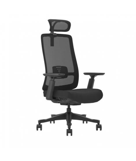 Cromad Silla Ergonomica Ajustable - Reposacabezas Regulable - Soporte Lumbar Ajustable - Reposabrazos 3D - Asiento de Espuma de 