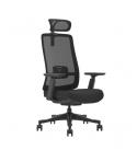 Cromad Senior SE9000 Silla de Oficina - Altura y Profundidad de Asiento Ajustable - Reposacabezas, Reposabrazos 3D y Soporte Lum