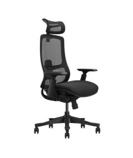 Cromad Senior SE1300 Silla de Oficina - Reposacabezas, Respaldo y Reposabrazos 3D Ajustables - Asiento con Espuma de Alta Calida