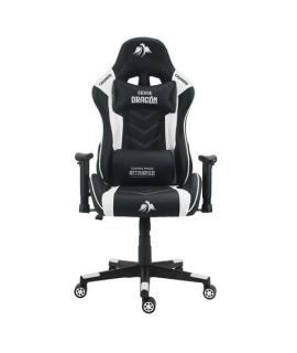 Cromad Serie Dragon Silla Gaming Premium - Altura Regulable con Piston de Gas Clase 2 - Reclinable hasta 180º - Cojines Lumbar y