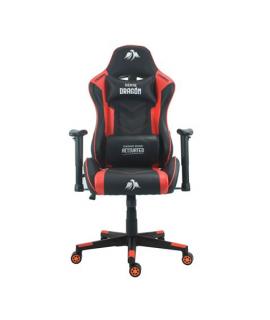 Cromad Serie Dragon Silla Gaming Premium - Altura Regulable con Piston de Gas Clase 2 - Reclinable hasta 180º - Cojines Lumbar y