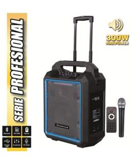 Coolsound Pro 300 Altavoz Autoamplificado Bluetooth 300W 10" 80W RMS con Bateria - USB, SD, Entrada Mic. Jack 6.3mm - 1 Microfon