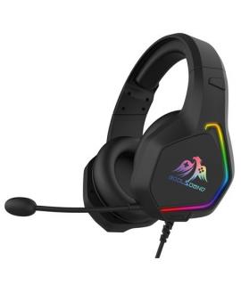 Coolsound G6 Auriculares Gaming con Microfono - USB para Iluminacion LED - Diadema Ajustable - Almohadillas Acolchadas - Control