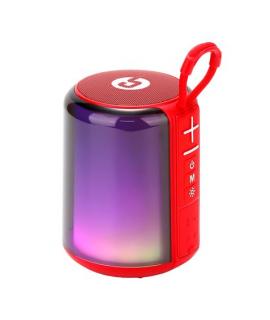 Coolsound Altavoz Bluetooth Light Boom 5W - Asa de Transporte - Efecto Luces LED - Color Rojo