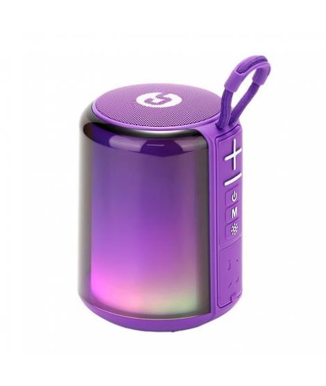 Coolsound Altavoz Bluetooth Light Boom 5W - Asa de Transporte - Efecto Luces LED - Color Morado