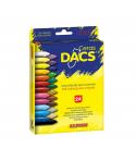 Alpino Dacs Pack de 24 Ceras de Colores - Textura Cremosa - Mezclables - Pintado Suave y Cubriente - Colores Surtidos