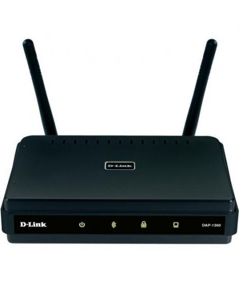 D-Link Punto de Acceso Wireless N - Boton WPS - Programacion Wi-Fi para el Ahorro Energetico - Color Negro